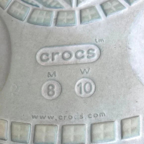 Crocs Classic Comfort Sandals Slip-On Flat Slide Blue Water Beach Shoe Size 10 - Picture 8 of 14